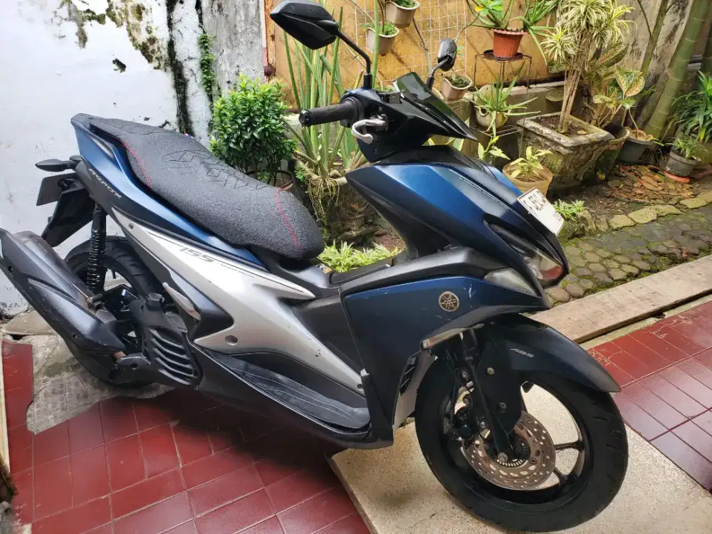 Yamaha Aerox Abs Keyless Biru doff 2017 Full orisinil Nopol F Bogor.