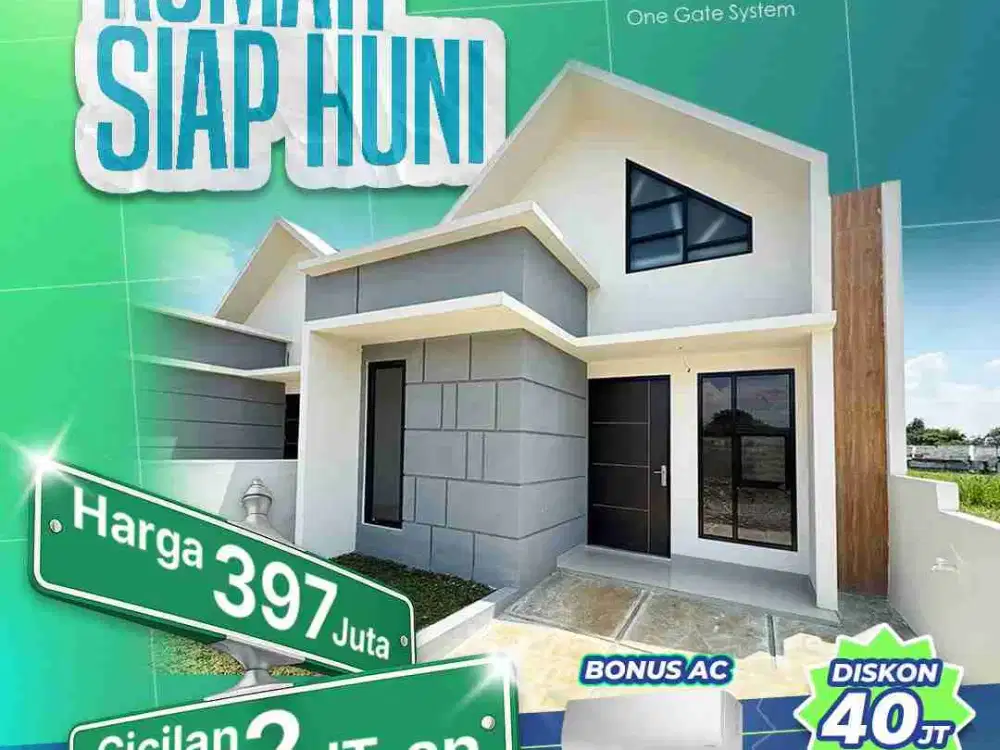 Rumah 1 lantai siap huni harga terjangkau