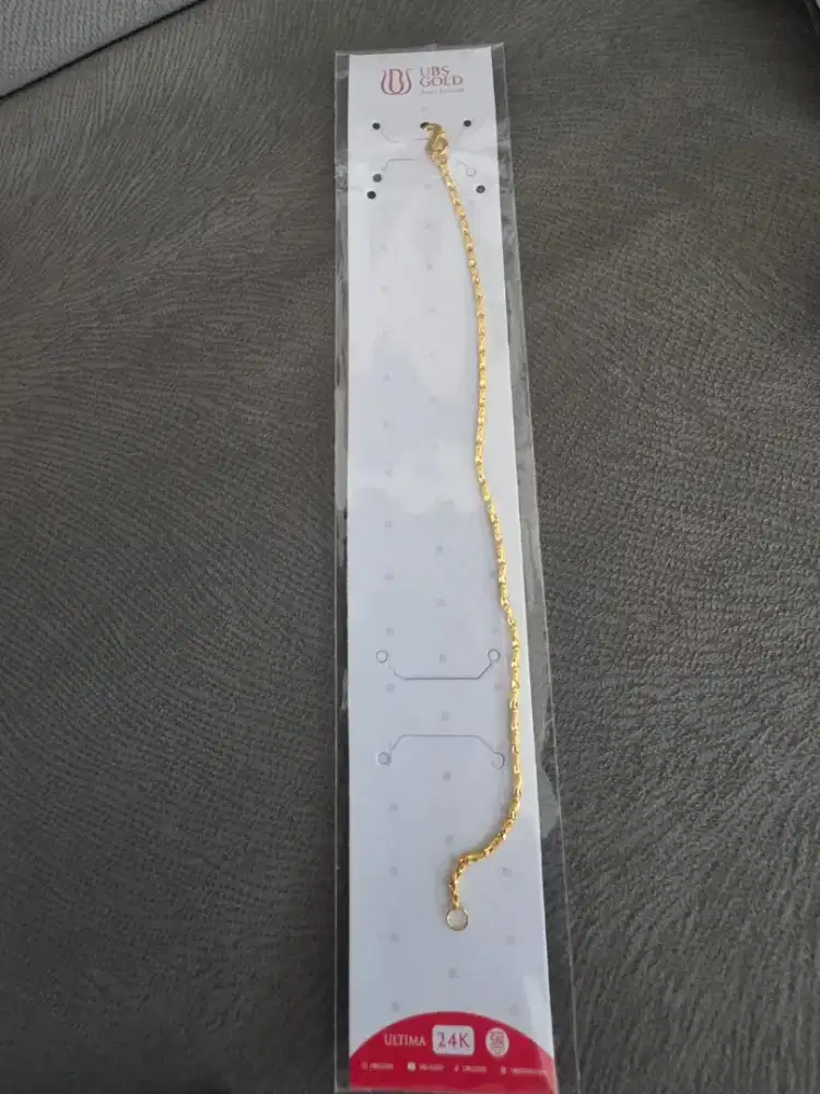 GELANG EMAS 24 KARAT UBS  PANJANG 17,5 CM BERAT 3,50 GR MODEL TERBARU