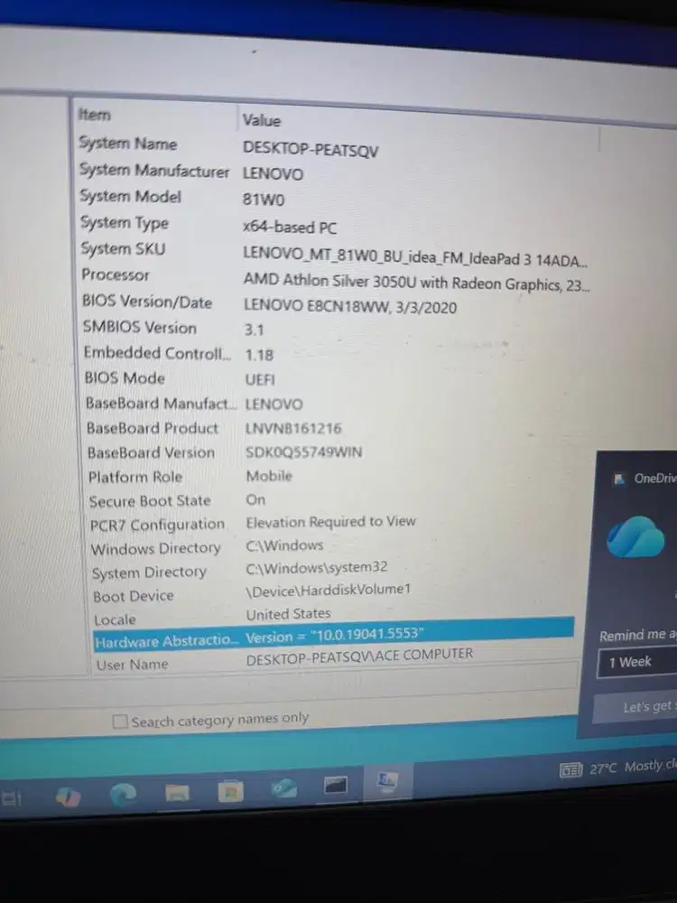 Laptop Lenovo IdeaPad 3 14ADA05 / 81W0