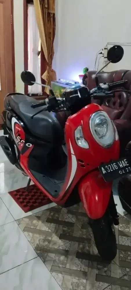 HONDA SCOOPY K2F 2022 MERAH PLAT A PAJAK ON