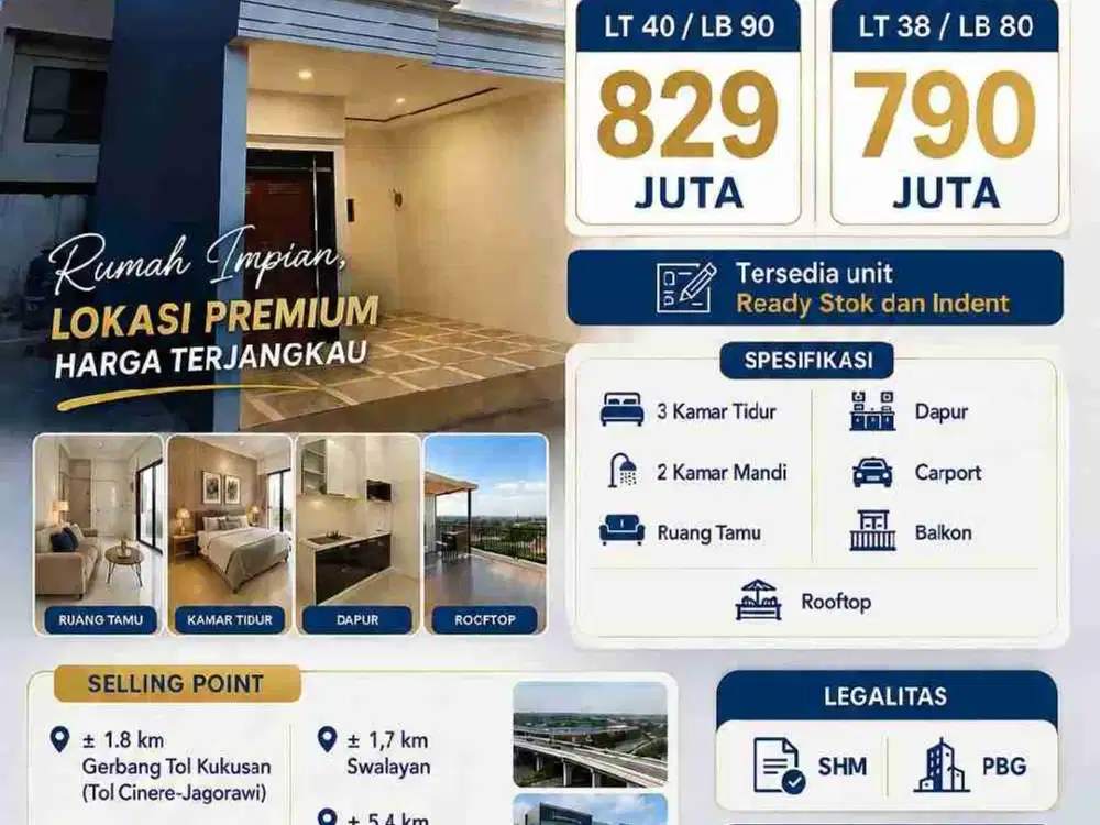 Jual Rumah 2.5 Lantai Paling Murah Jagakarsa Jakarta Selatan