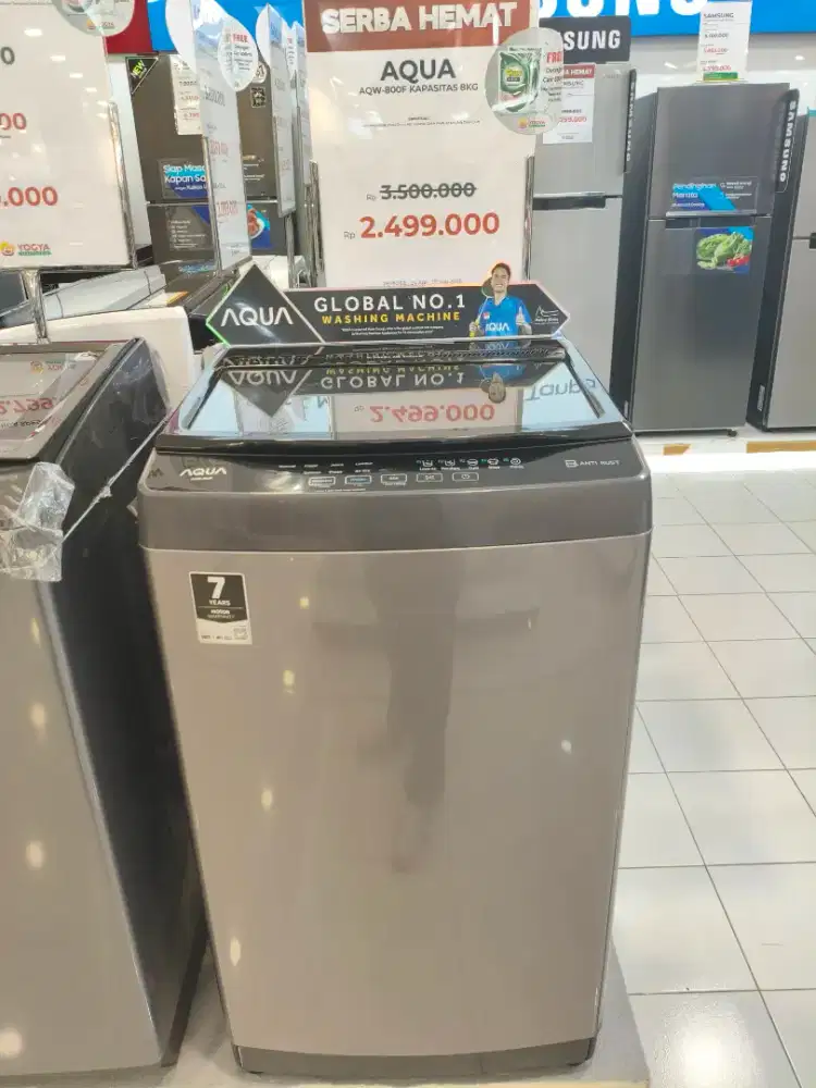 Mesin Cuci AQUA Top Loading AQW-800F 8Kg