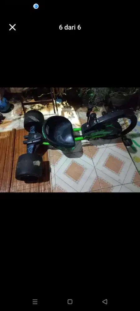 Skuter roda tiga Huffy green machine CBU made in USA dulu belinya 3.an