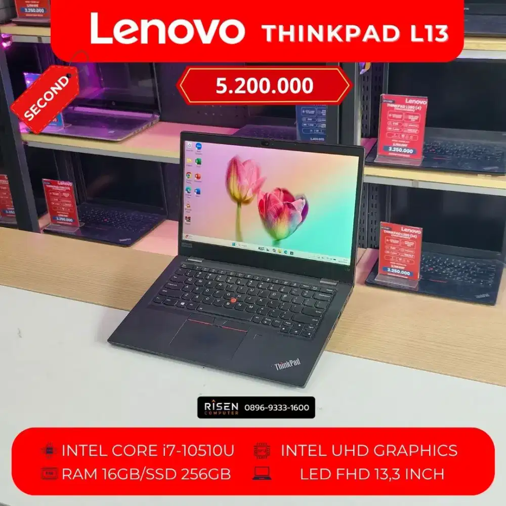 LENOVO THINKPAD L13 i7-10510U RAM 16GB SSD 256GB FHD 13,3inch Second