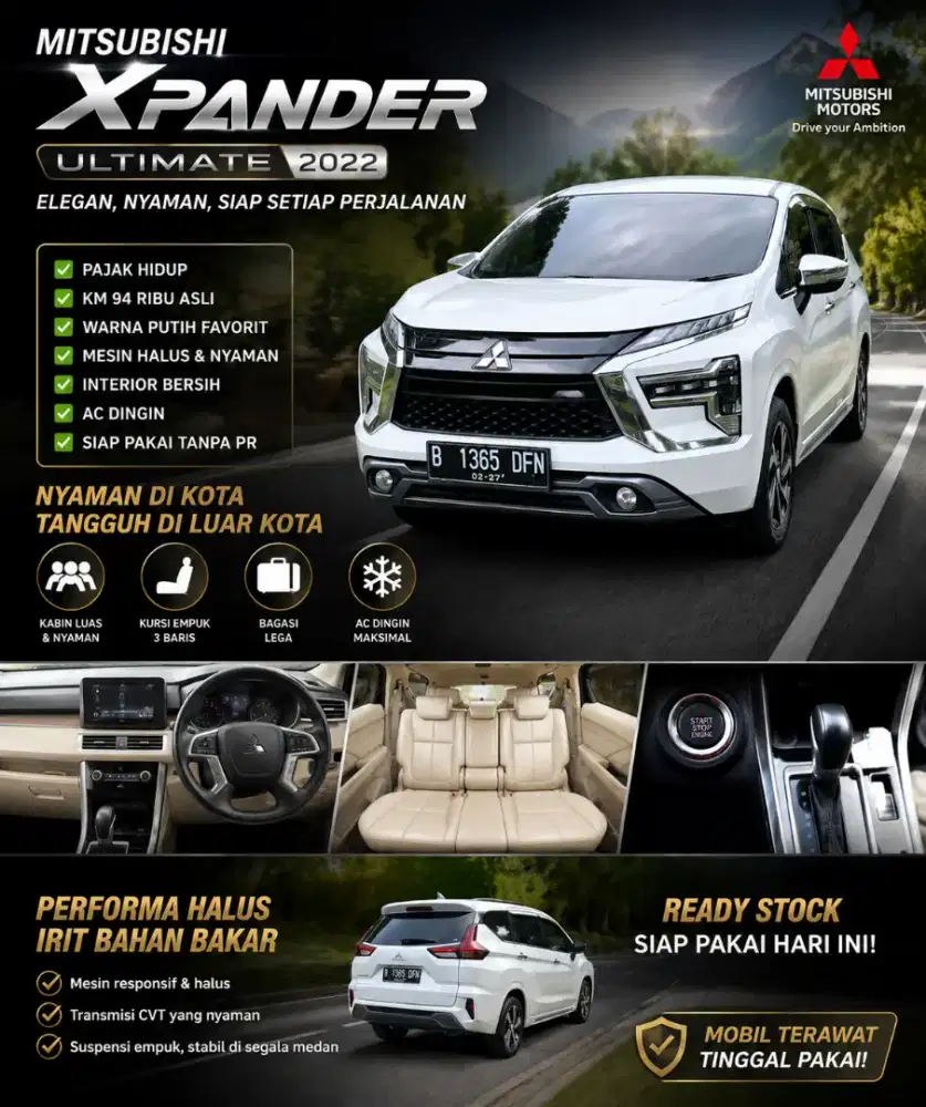 Xpander Ultimate Putih 2022 Kondisi Istimewa