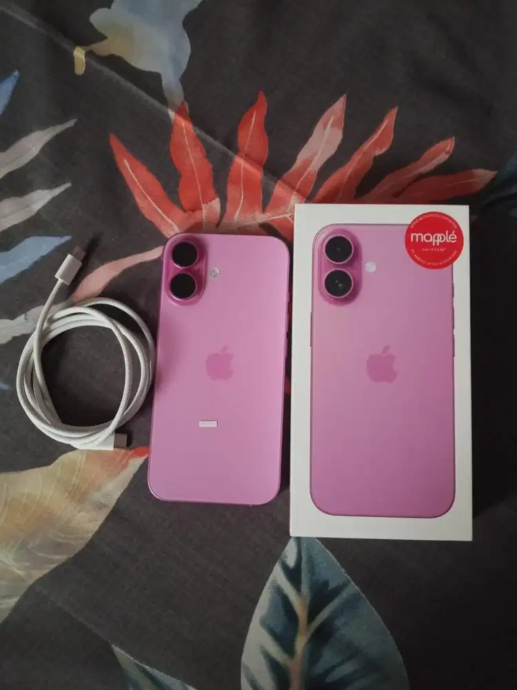 Iphone 16 basic 128gb pink resmi like new