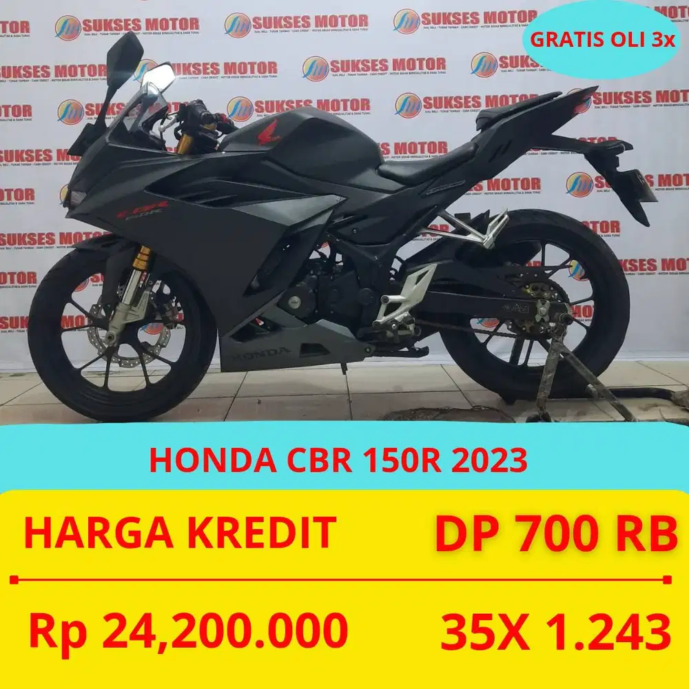 PROMO SUKSES MOTOR HONDA CBR 150 R 2023 DP MURAH 700 RIBU GUYS