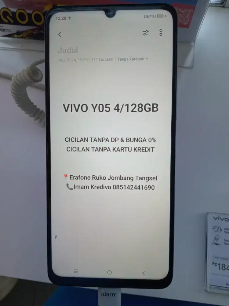 VIVO Y05 4/128 GB Cicilan Tanpa DP
