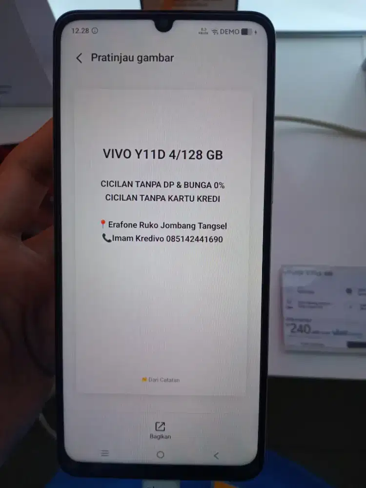 VIVO Y11D 4/128 GB Cicilan Tanpa DP