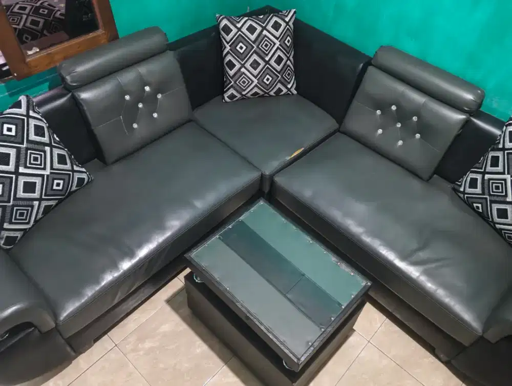 Jual sofa ruang tamu tipe L