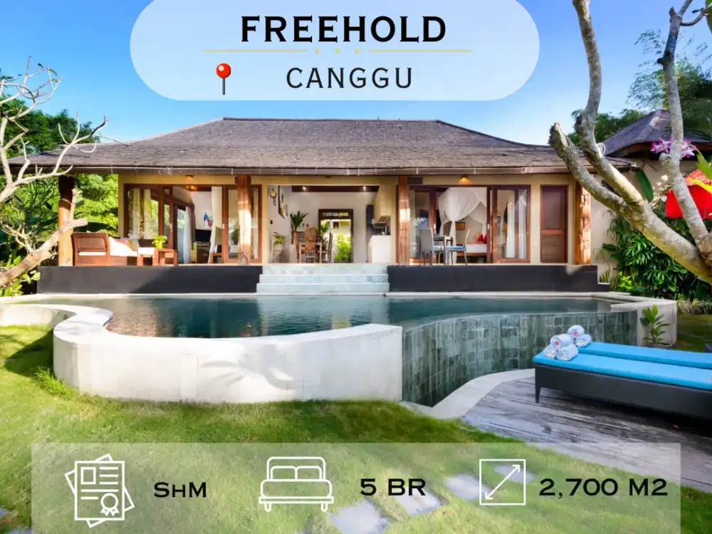 Ultimate Freehold Estate in Bali, Luxury Riverfront Retreat & Villa Complex