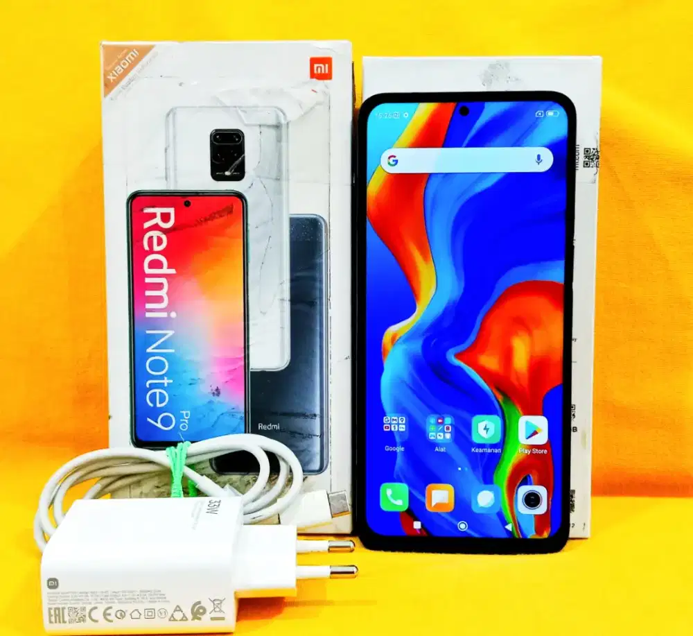 REDMI NOTE 9 PRO NFC 8+3GB/128GB LENGKAP ORI