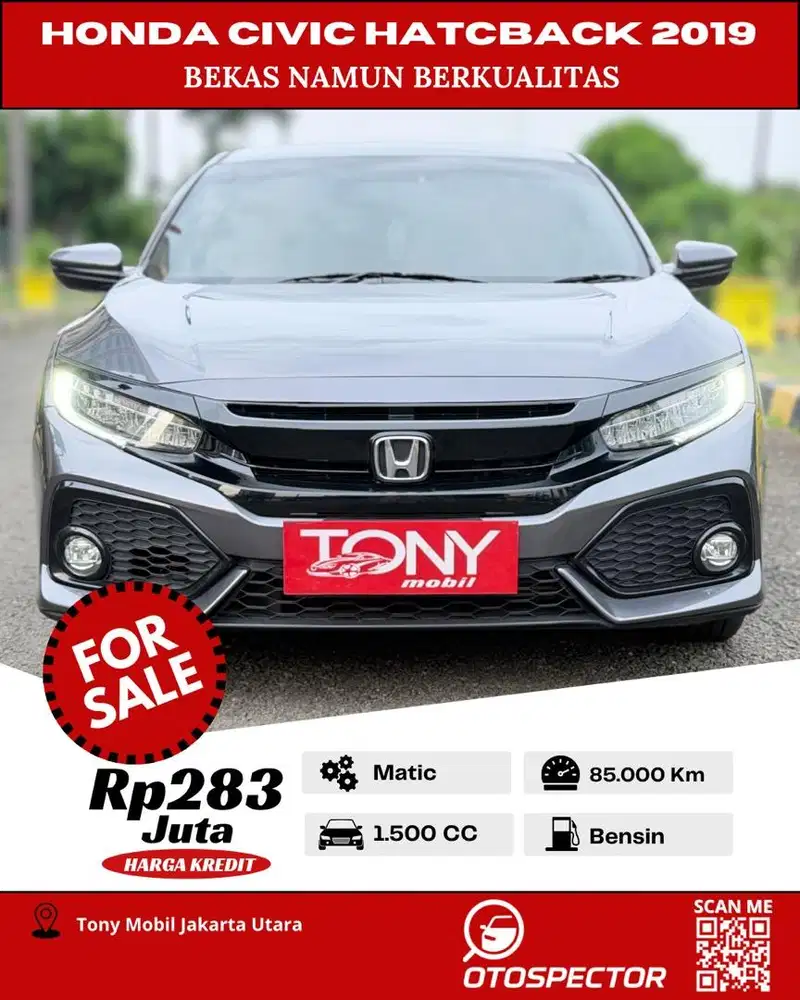 Honda Civic Turbo E Hatchback 2019 Abu-Abu