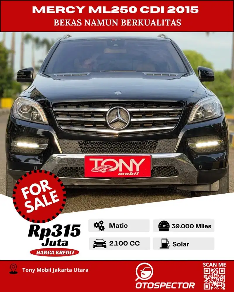 Ada barcode untuk solar - Mercedes Benz ML250 CDI Diesel 2015 Hitam