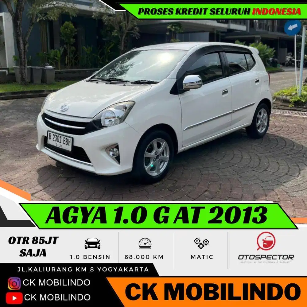 Toyota Agya G Matic 2013 ANTIK RAWATAN DP Minim Kredit Murah