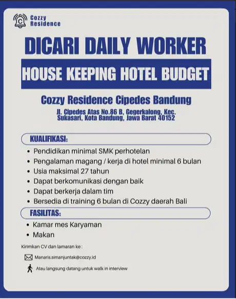 Hotel Budget - HouseKeeping dan Front Office