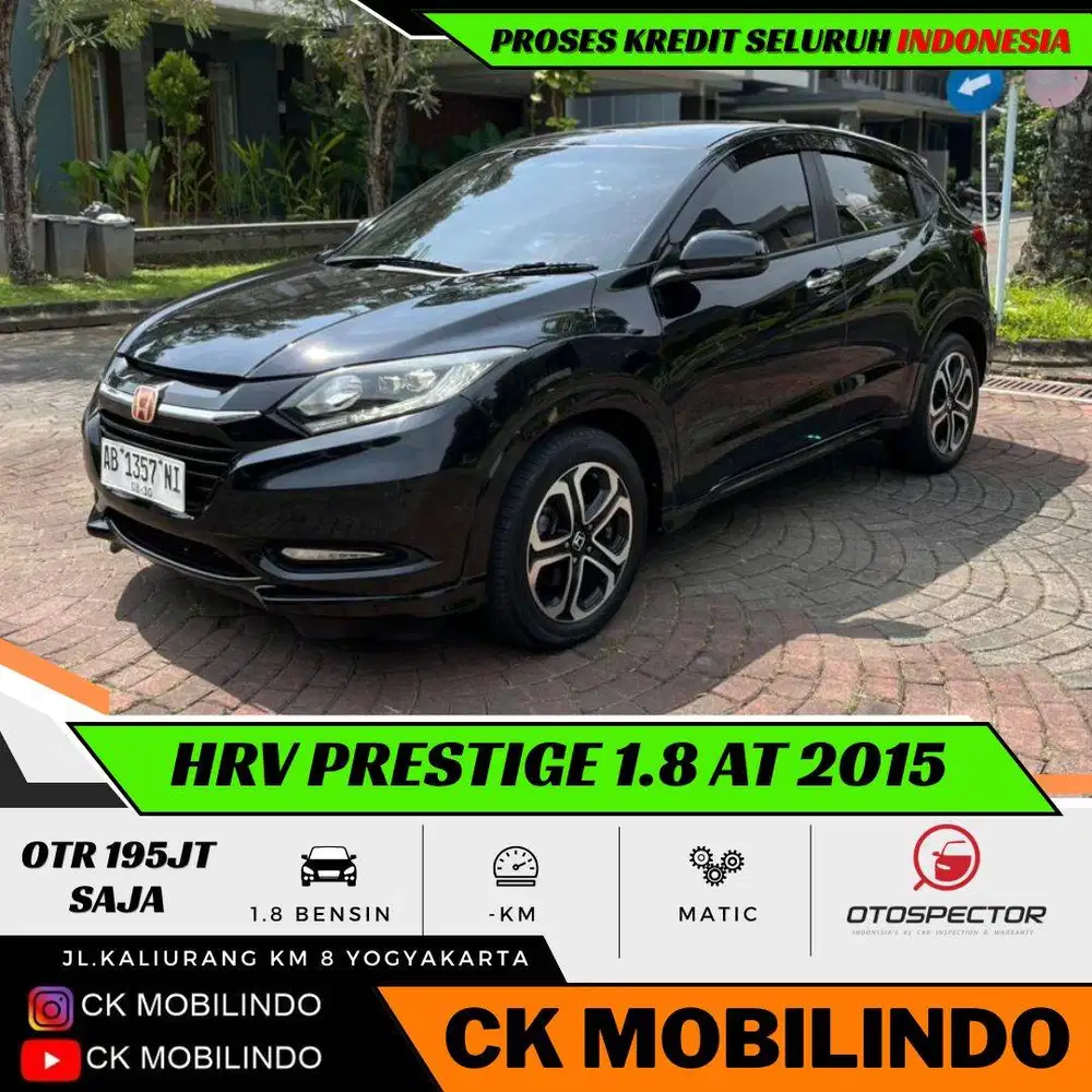 Honda HRV Prestige Matic 2015 Plat AB Panoramic DP Minim Kredit Murah