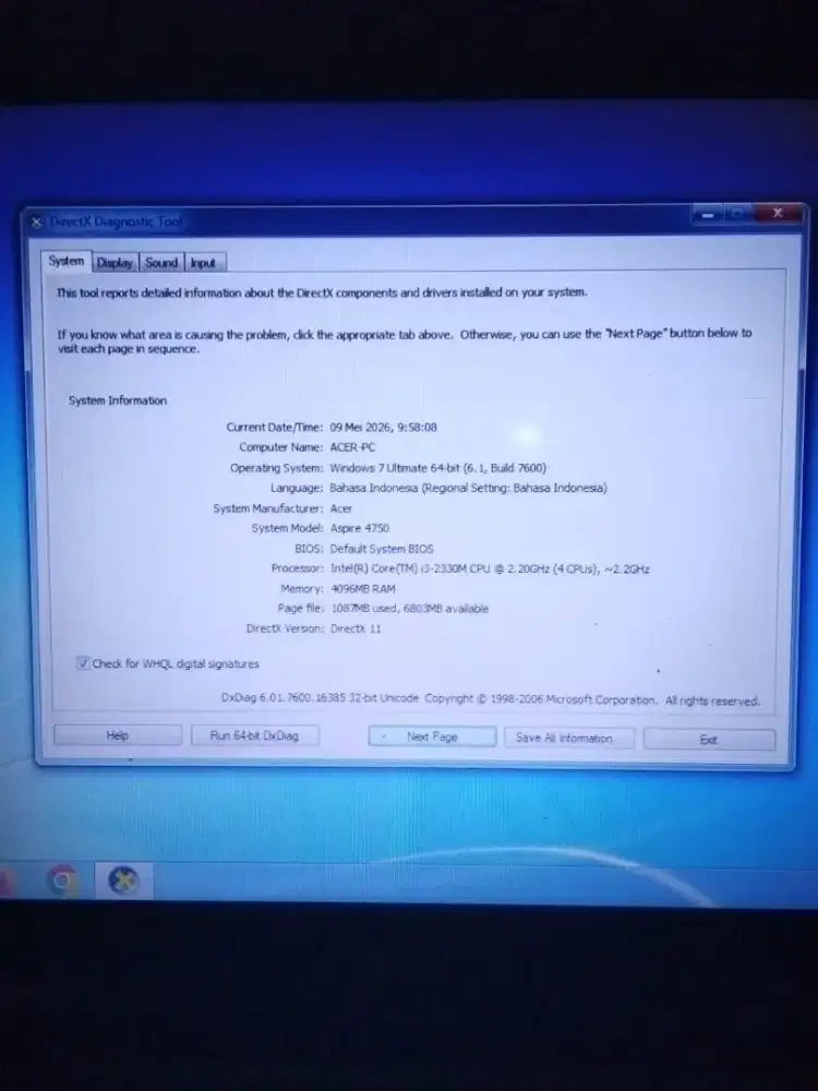 acer aspire 4750