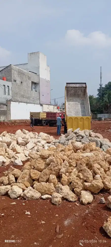 Limestone batu belah kali sirdam batu makadam pasir urug