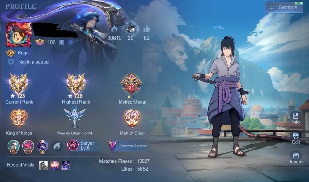 Jual ID Akun Mobile Legend User Pribadi