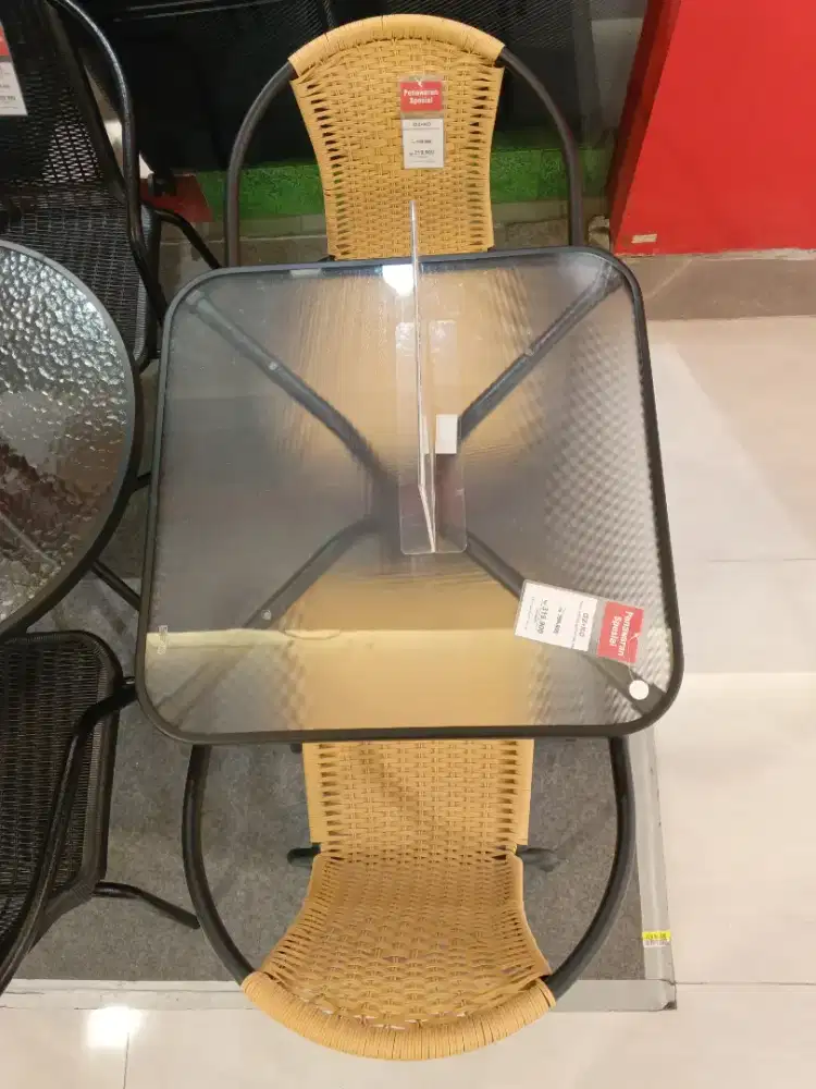 WICKER 3pc BISTRO NATURA SET (1T+2C)