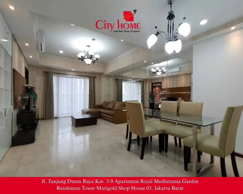 Dijual Royal Mediterania 3BR SHM Furnished 100 m² Harga 3M