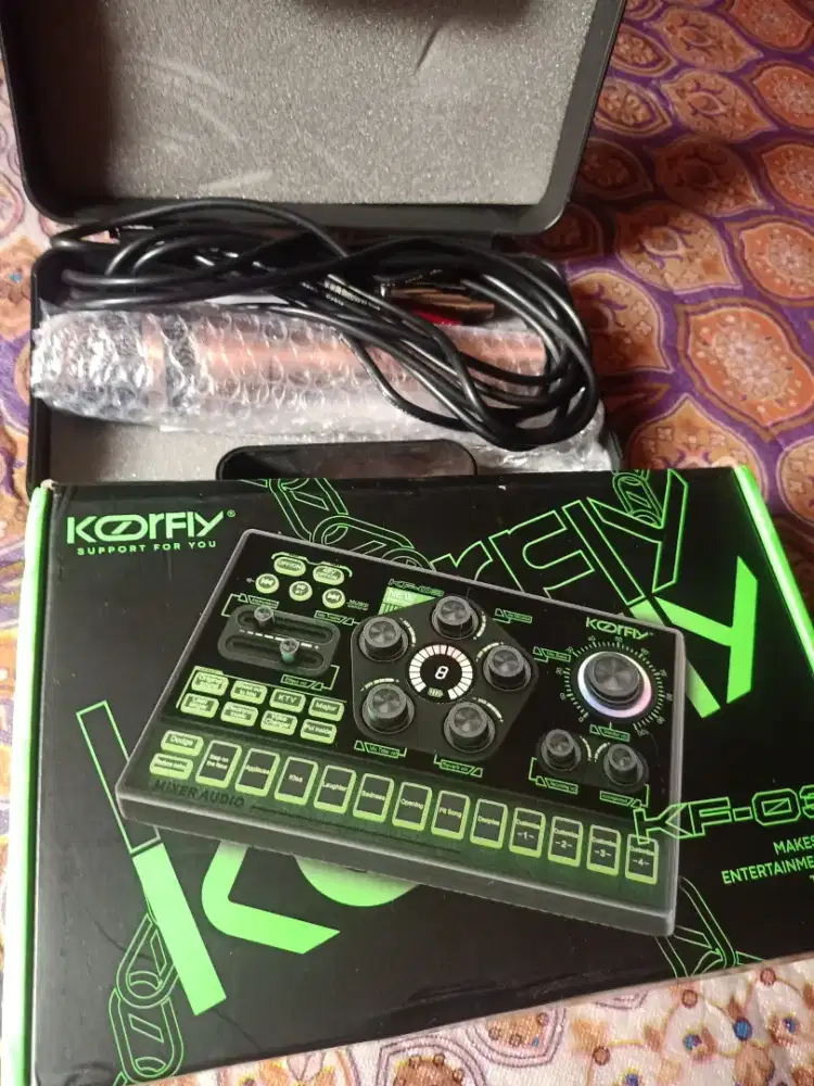 Soundcard Korfly KF03 mixer sound  karaoke plus mic
