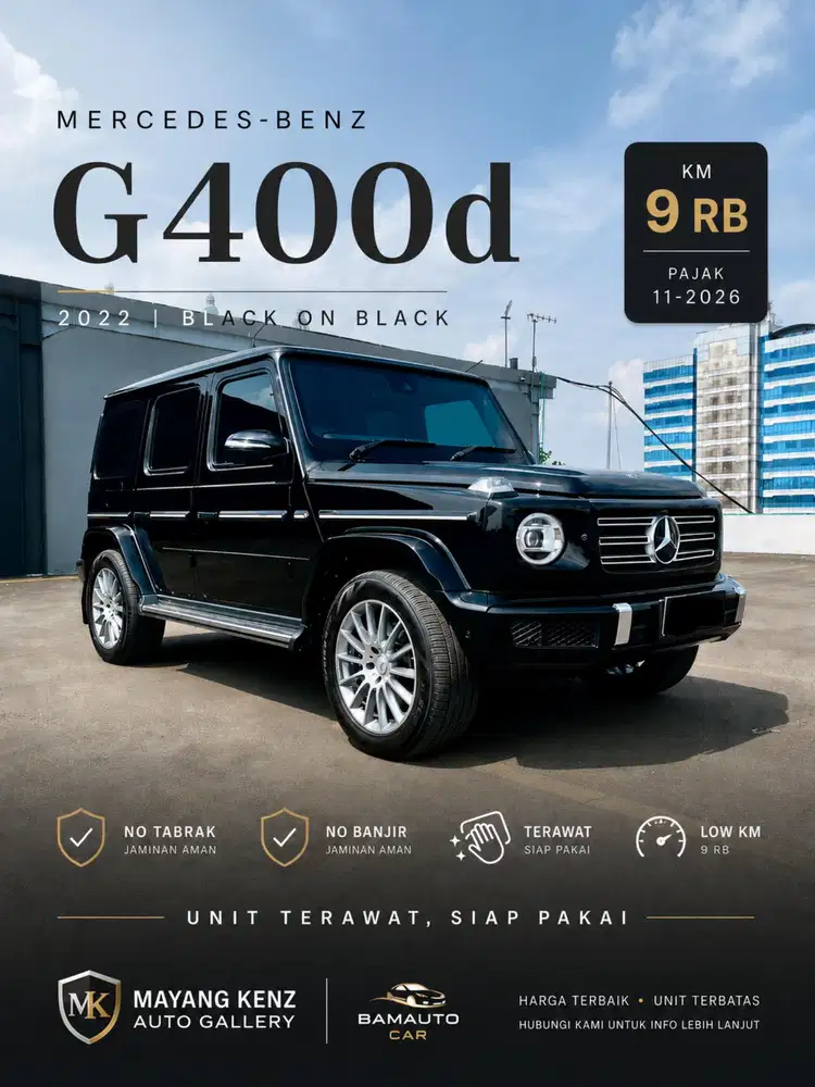Mercedes Benz G400d 2022 km antik mobil bagus banget