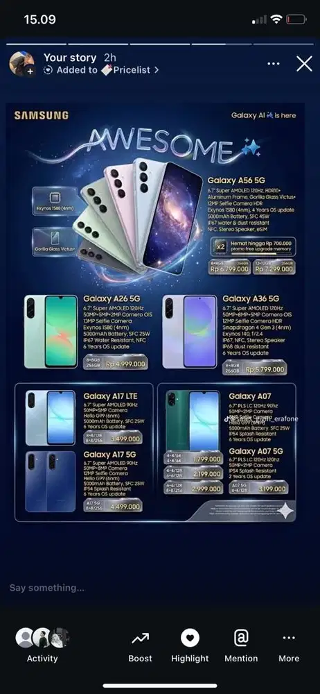JUAL HP & ACC SAMSUNG ORI PROMO CASHBACK!!