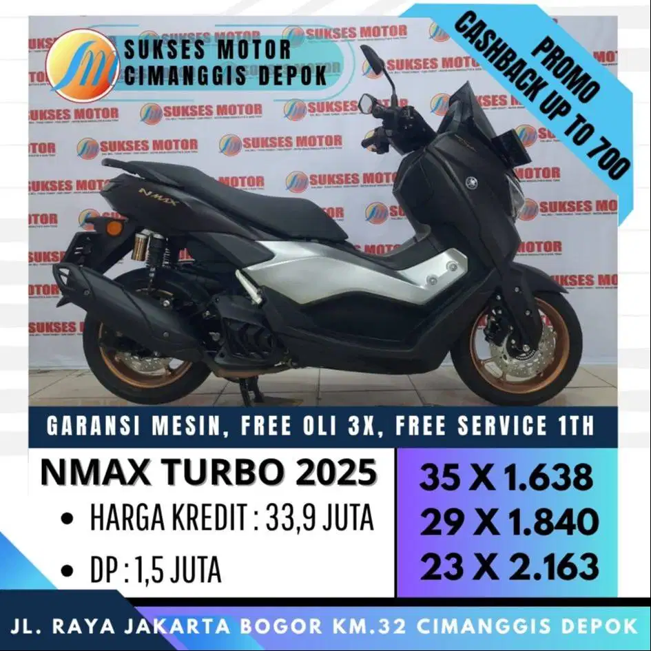 NMAX TURBO TECH MAX 2025 MULUS UNIT BERGARANSI [SUKSES MOTOR]