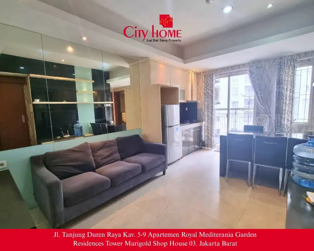 Dijual Royal Mediterania 2+1BR Furnished 53,5m² Harga 1,45M