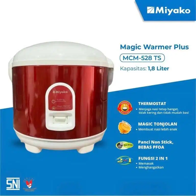 Rice Cooker / Magic Com 1,8 Liter MIYAKO MCM-528 .