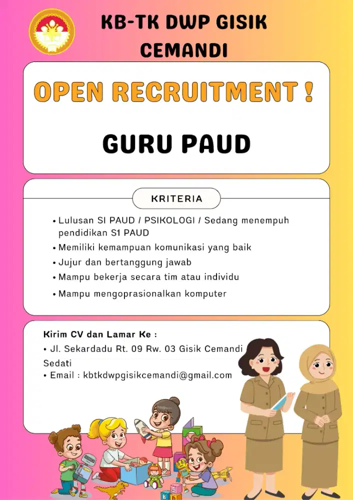 Lowongan Guru TK