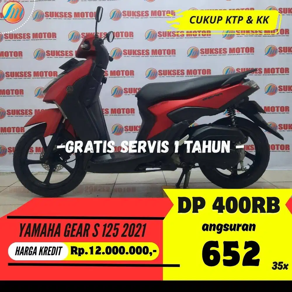YAMAHA GEAR S 125 2021 KREDIT DP MURAH HANYA 400RIBU ANGSURAN RINGAN