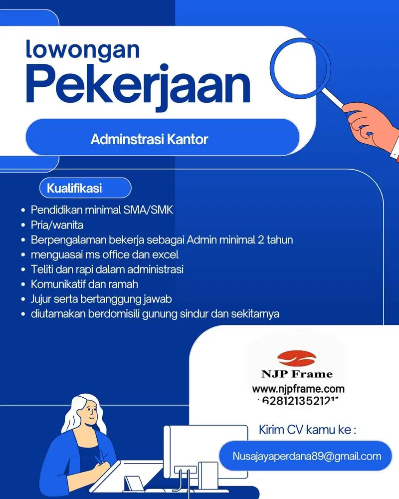 Lowongan kerja Administrasi kantor