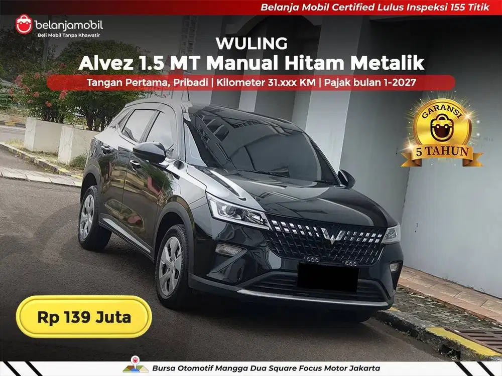 [ GARANSI 5TH ] Wuling Alvez 1.5 MT Manual Hitam 2023 2024