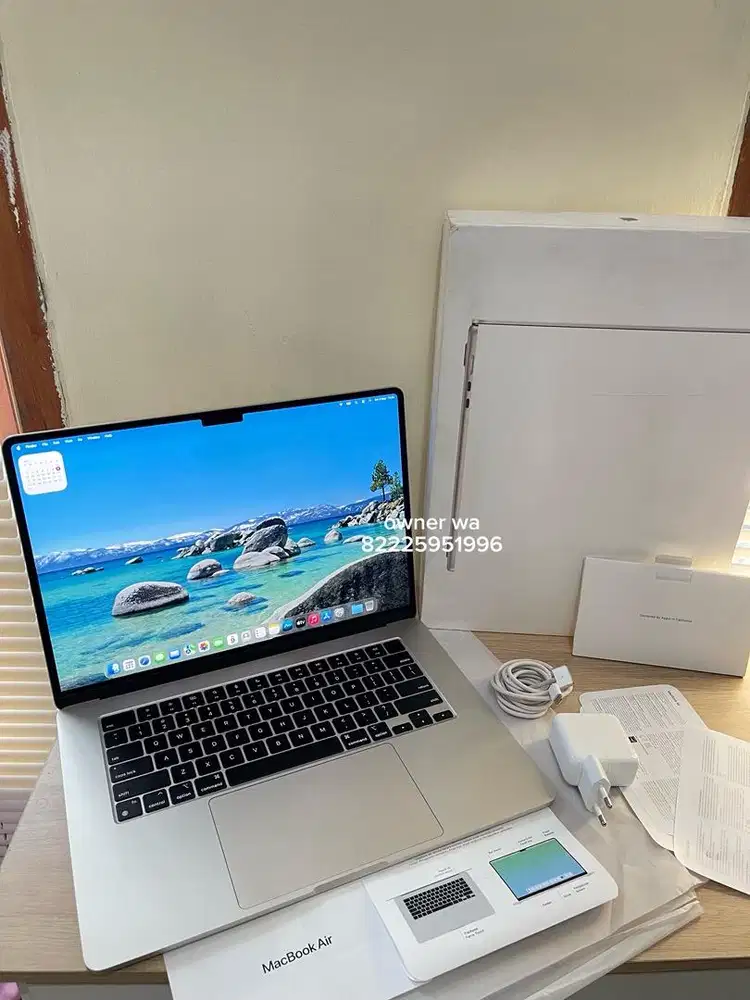 Macbook Air M3 ram8/256gb 15 inch Garansi ON 1 Tahun Ibox Like new