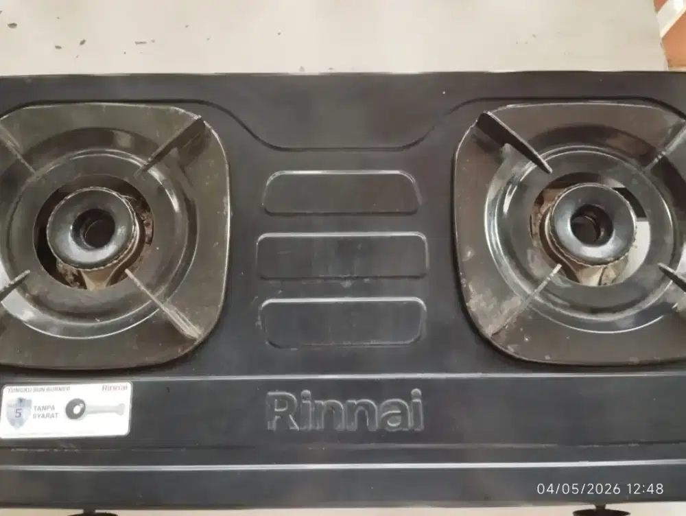 Jual kompor rinai 2 tungku lengkap dgn selang dan regulator