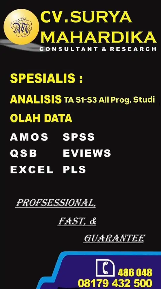 JASA KONSULTAN OLAH DATA DAN RISET