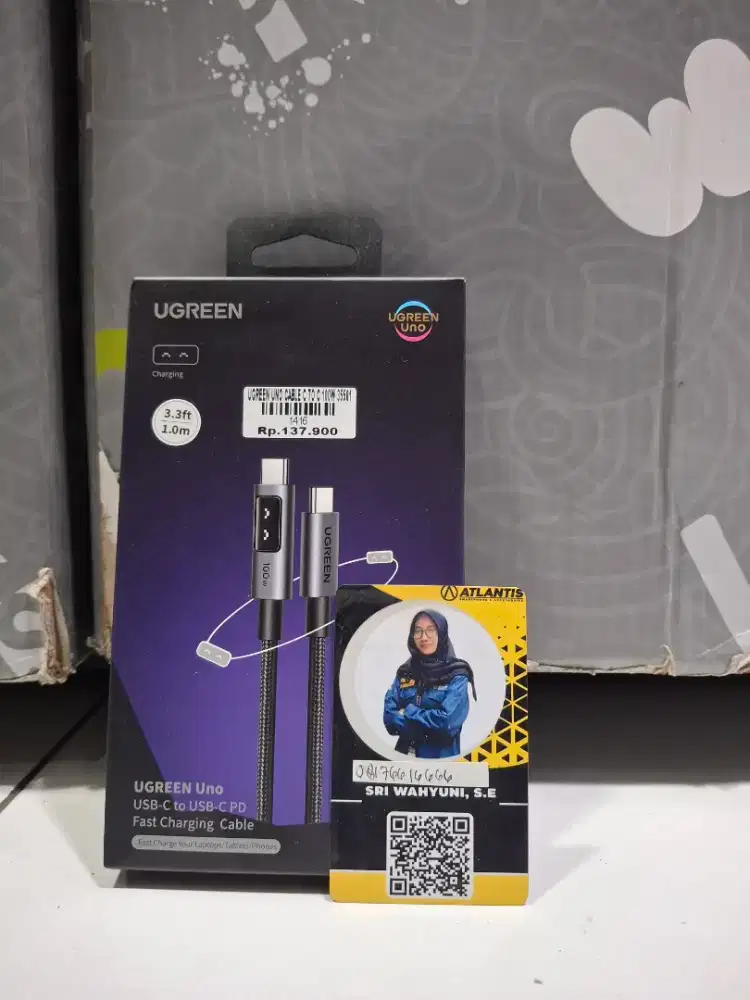 ATLANTIS DAHSYAT UGREEN UNO CABLE C TO C 100W 35501