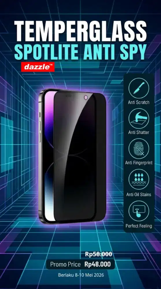 Temperglass Spotlite Anti Spy
