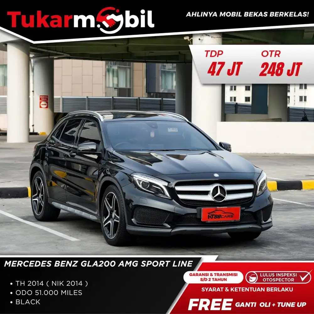 [BERGARANSI]MERCEDES BENZ MERCY GLA200 AMG SPORT LINE TAHUN 2014 HITAM