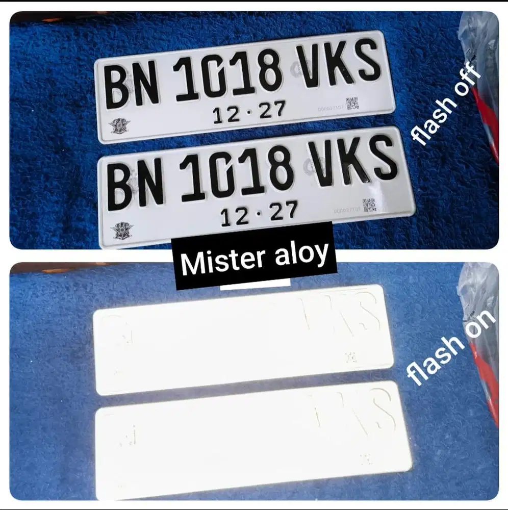 Plat mobil barcode anti etle font terbaru 2PCS