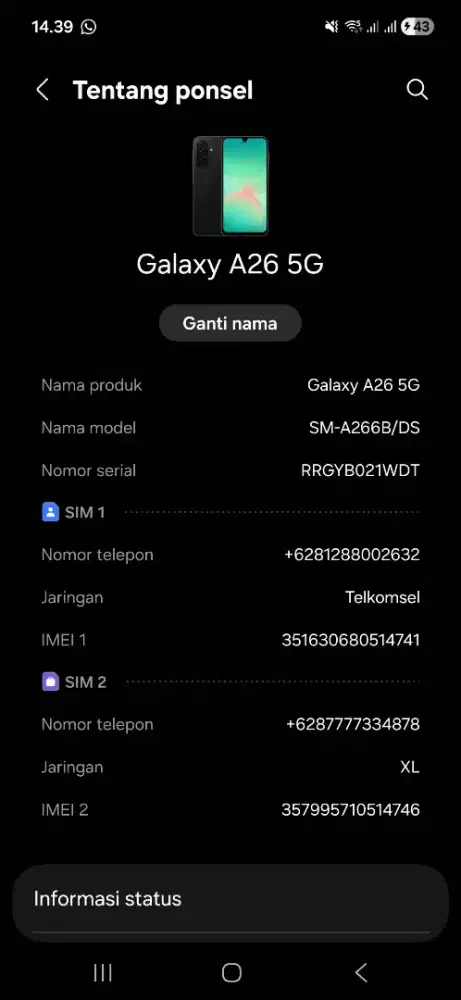 Samsung A26 5G 8/256