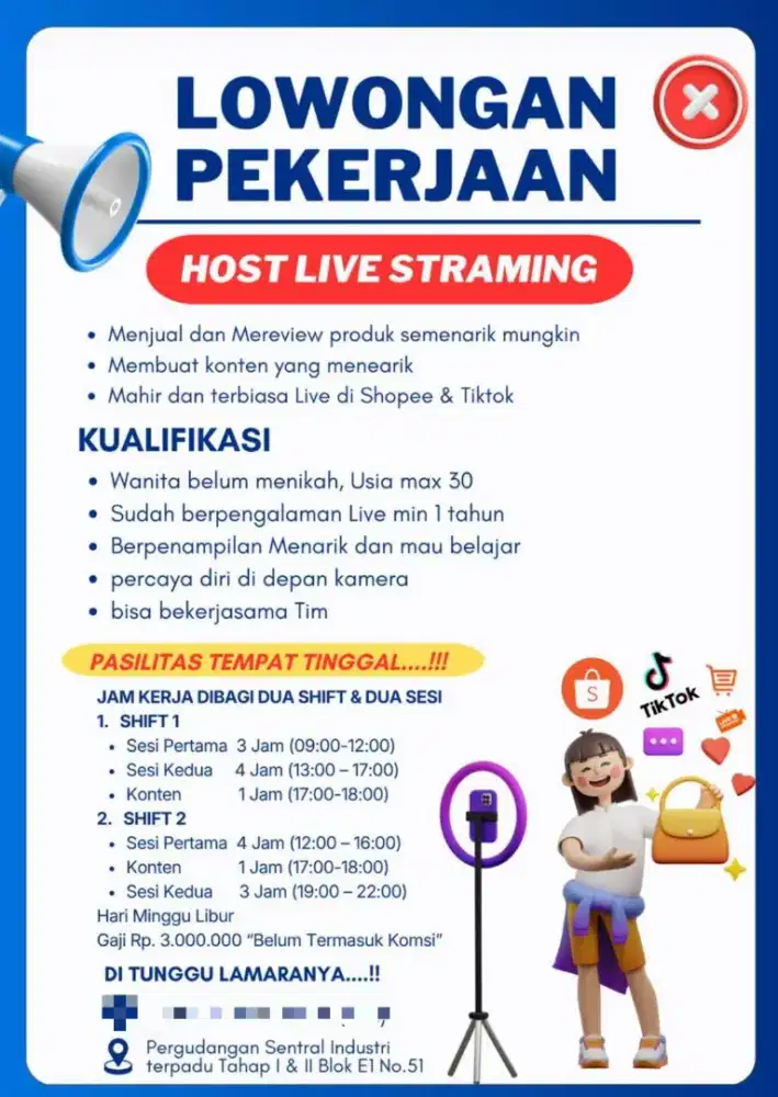 Lowongan Pekerjaan Hostlive Streaming