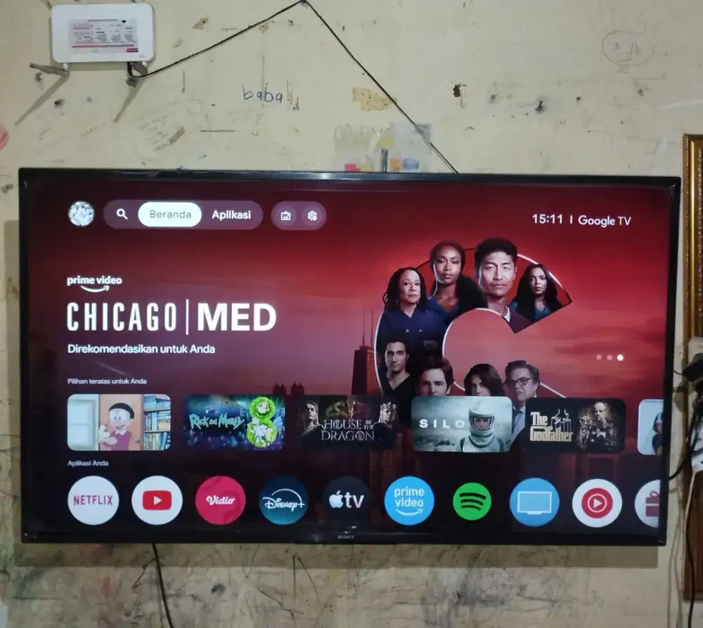GOOGLE TV 55in SONY 4K UHD kondisi normal jaya mulus plastikan