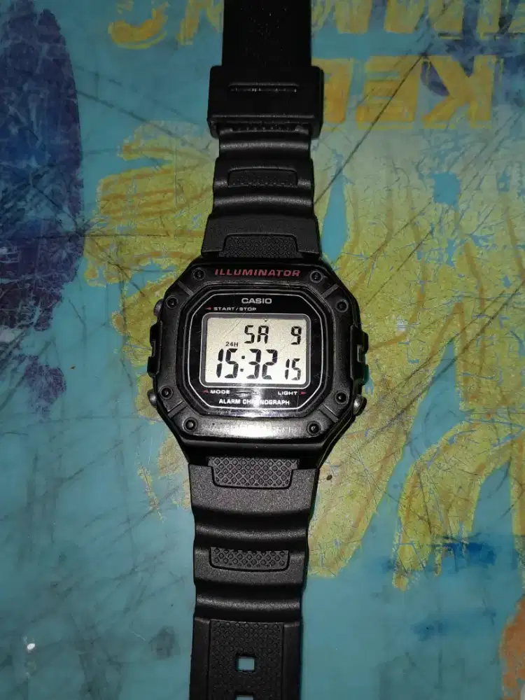 Casio w218h hitam