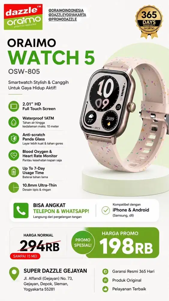 Smartwatch Oraimo Watch 5 OSW-805