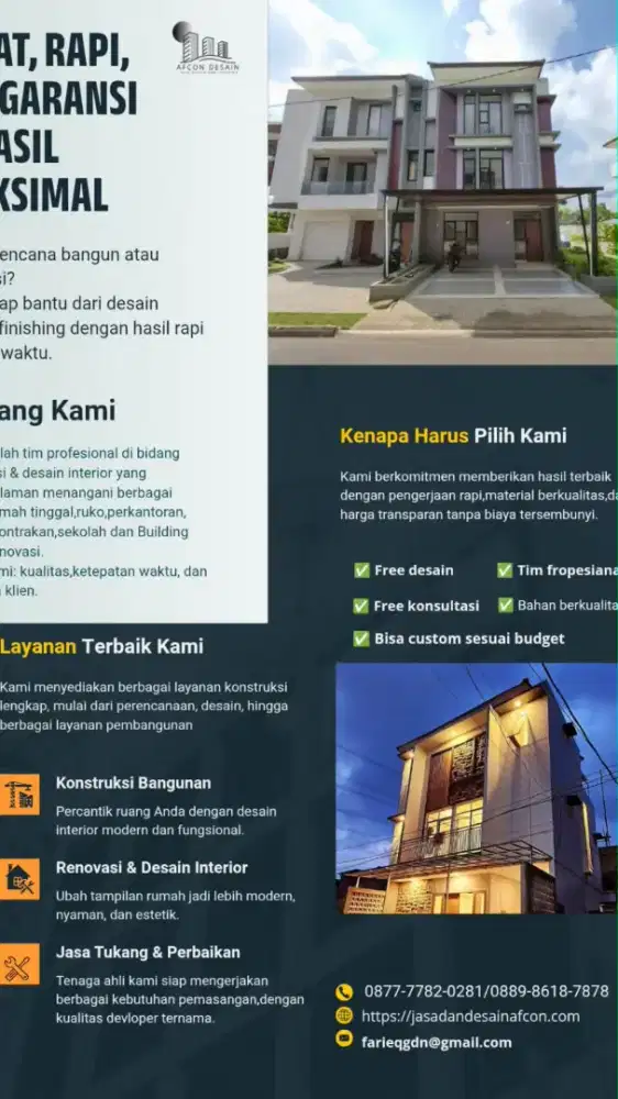 jasa kontruksi desain and build ..baru dan renovasi